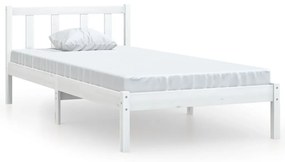 Giroletto bianco in legno massello di pino 90x200 cm