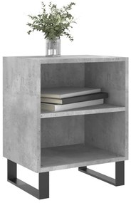 Comodini 2 pz grigio cemento 40x30x50 cm in legno multistrato