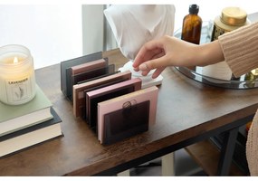 Organizer da bagno nero opaco per cosmetici in plastica riciclata Palette Station - iDesign