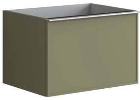 Mobile da bagno sotto lavabo Pixel frame verde laccato opaco L 60 x H 40 x P 45.5 cm 1 cassetto, lavabo non incluso