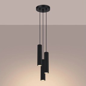 Brilagi - Lampadario a sospensione con cavo CRESTO 3xGU10/10W/230V nero
