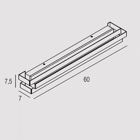 Applique Contemporanea Reflex Metallo Bianco Led 24W