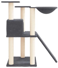 Albero per gatti con tiragraffi in sisal grigio scuro 83 cm