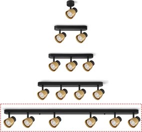 Brilagi - Plafoniera NUGGET 6xGU10/30W/230V nero/oro
