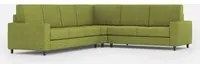 Divano Angolare 6 Posti 286x246x85 cm Sakar in Tessuto Verde