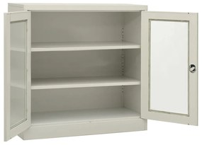 Armadio per ufficio grigio chiaro 90x40x90 cm in acciaio
