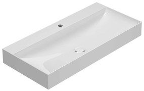 Globo T-Edge Lavabo 100x47 Sospeso O Appoggio In Ceramica Bianco Lucido