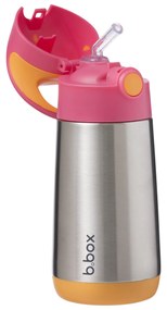 Bottiglia termica con cannuccia 350 ml – rosa/arancione