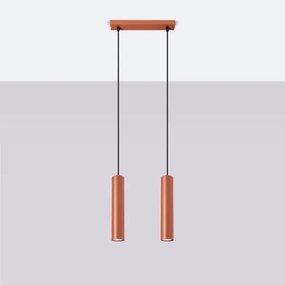 Sollux SL.1490 - Lampadario a sospensione con filo LAGOS 2xGU10/10W/230V rosso