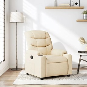 Poltrona Reclinabile İn Tessuto Crema /