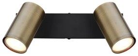 Globo 57911-2M - Faretto ROBBY 2xGU10/35W/230V nero/ottone