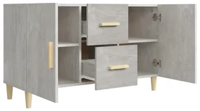 Credenza grigio cemento 100x36x60 cm in legno multistrato