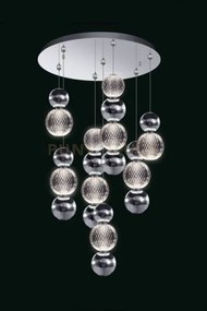 Sospensione brillante, cromo, led 40 watt, 3000 k , 4680 lumen, ø 5...