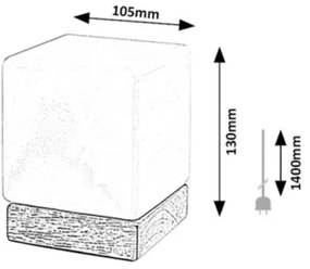 Rabalux 76003 - Lampada da tavolo LED dimmerabile PIRIT LED/1,2W/5V 3000K faggio