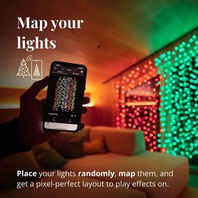 Twinkly TWW210SPP-TEU - LED RGB Tenda natalizia per esterni 210xLED 6,1m IP44 Wi-Fi