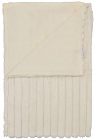 Coperta color crema in micropile 130x170 cm Cosy Ribbed – Catherine Lansfield