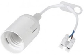 Portalampada E27 Bianco con cavo di alimentazione