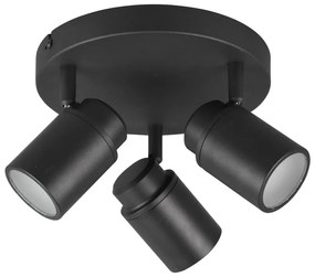 Faretto in metallo nero opaco Angelo - Trio