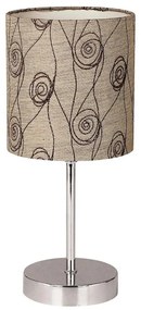 Lampada da tavolo EMILY 1xE14/40W/230V beige/cromo lucido