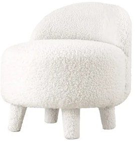 Poltrona per bambini PIXI, diametro 46 cm, bianca