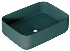 Lavabo da appoggio Kyoto rettangolare in ceramica L 50 x H 12 x P 36 cm verde