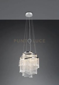 Pomp sospensione grande led 38w 5500lm, 2700 - 6500k metallo croma...