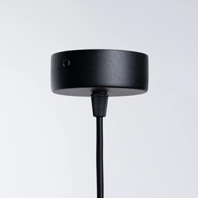 Lampadario bianco/nero con paralume in vetro Belinda – Sollux