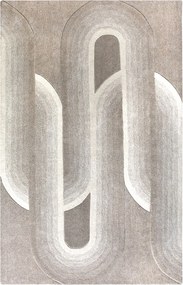 TURIN - tappeto in lana avorio con decoro