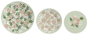 Set di piatti DKD Home Decor 18 Unità Porcellana (27 x 27 x 3 cm)