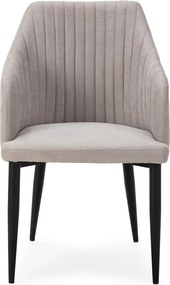 Set di sedie da pranzo grigio chiaro in imbottito 2 pz Nadi – Marckeric