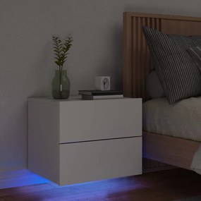 Comodino A Parete Con Luci Led Bianco /