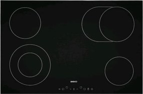 Beko - hic 84401. Colore del prodotto: Nero, Posizionamento dell'apparecchio: Da incasso, Tipo di piano cottura: Ceramica. Tipo di controllo: Touch.