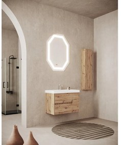 Colonna per mobile bagno PORTOFINO 1 anta P 16 x L 33.7 x H 139 cm rovere oro