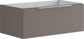 Cassettone bagno Brera 1 cassetto P 45.5 x L 79.5 x H 30 cm laccato opaco grigio londra