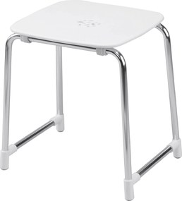 Sgabello Multiuso Gedy "Prima Classe" Bianco/Cromo