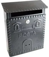 Cassetta posta casetta 701 acciaio vern nero/argento mm 230x90 h.mm 290 Mille