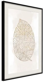 Poster  Leaf Veins  Cornice Quadri Cornice nera con pass-partout, Larghezza x Altezza Home decor 20x30