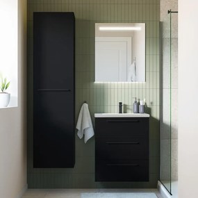 Mobile sottolavabo e lavabo Remix per vasca centrale nero opaco L 60 x H 73 x P 33 cm 3 cassetti