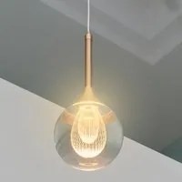 Lampadario moderno Led 5W sfera globo lampada dorata sospensione decorativa pendente luce cucina camera letto 230V 4000K