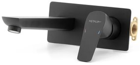 Novaservis - Rubinetto per lavabo da incasso METALIA ECO opaco nero