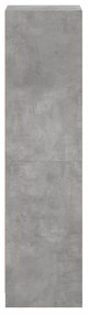 Credenza con Anta in Vetro Grigio Cemento 35x37x142 cm