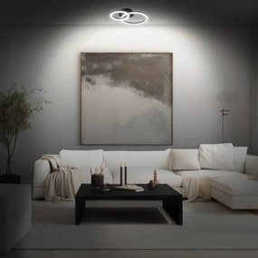 Plafoniera LED design Kenshi, nero 30x5.3 cm, luce naturale, 2700 lumen INSPIRE