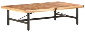 Tavolino Da Salotto 142x90x42 Cm İn Legno Massello Di Acacia /