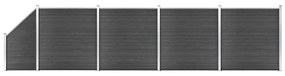 Set Pannelli Di Recinzione İn Wpc 792x(105-186) Cm Nero /