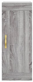 Mobile a Parete Grigio Sonoma 34,5x34x90 cm Legno Multistrato