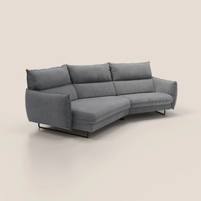 Monamour divano moderno angolare con opzione relax elettrico in microfibra smacchiabile impermeabile T11 grigio