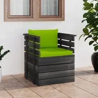 Poltrona da Giardino con Cuscini in Legno di Pino cod mxl 72347