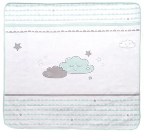 Coperta per bambini bianca/color menta in micropile 80x80 cm Happy Cloud – Roba