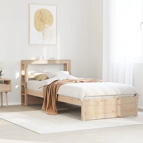 Giroletto Con Testiera 90x190 Cm İn Legno Massello Di Pino /