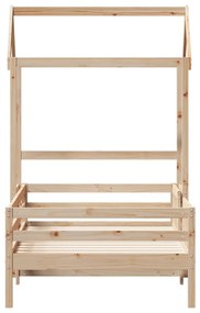 Giroletto con tetto 100x200 cm in legno massello di pino